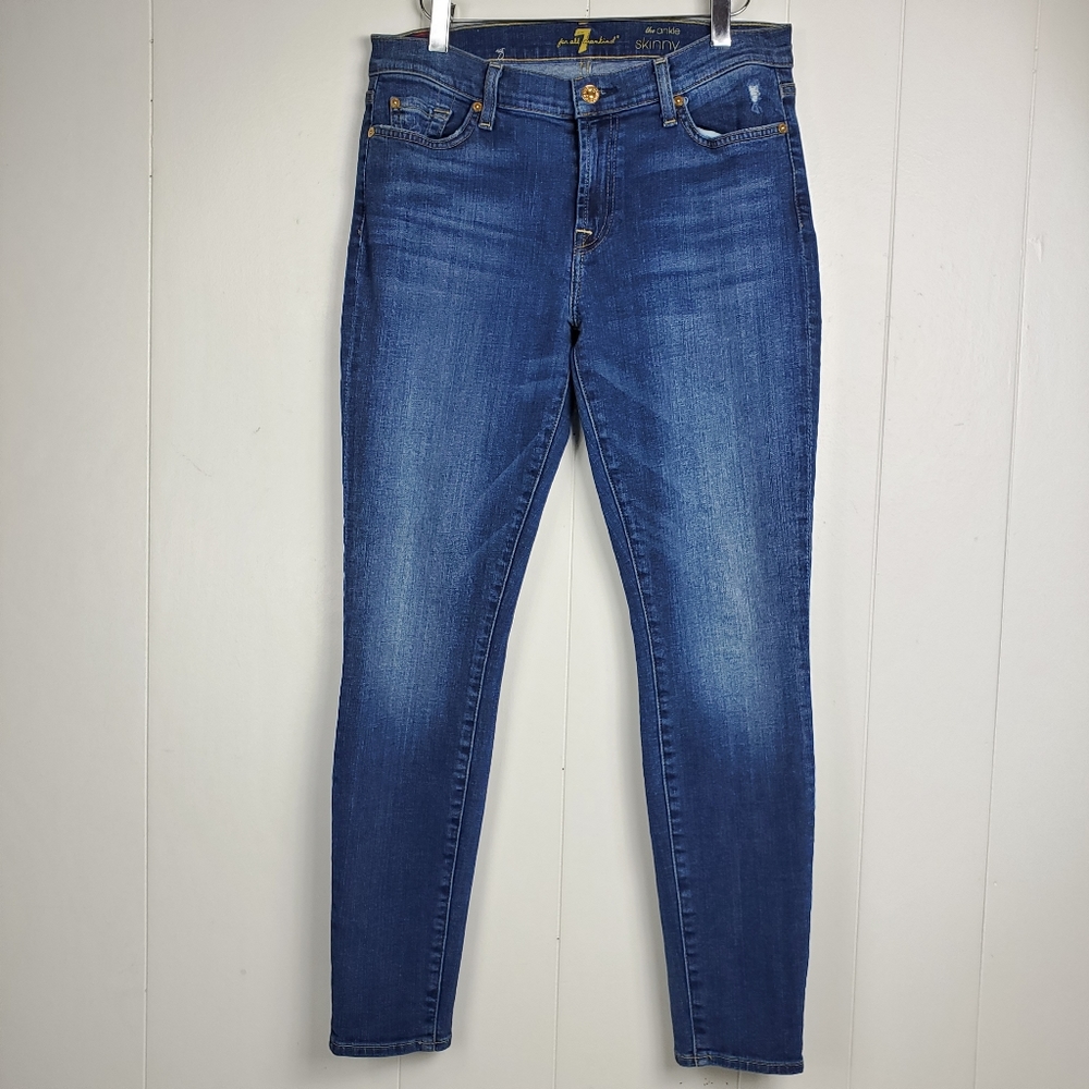 7famk the ankle skinn jeans size 27